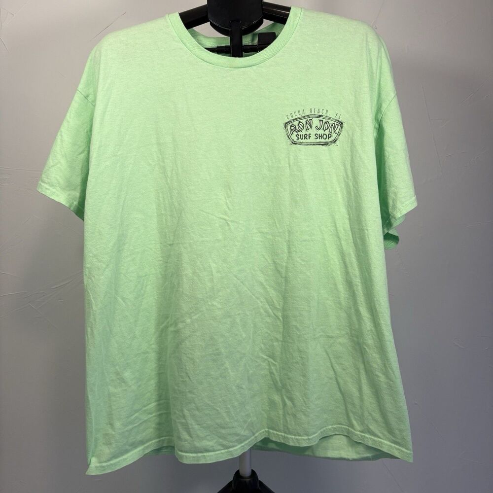 Ron John  Surf Shop Lime Green 100% Cotton T-Shirt Size XXL